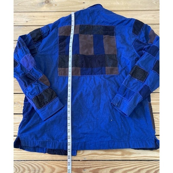 Urban outfitters Patchwork Button Up Shirt Size Small Women’s Blue - Picture 6 of 8